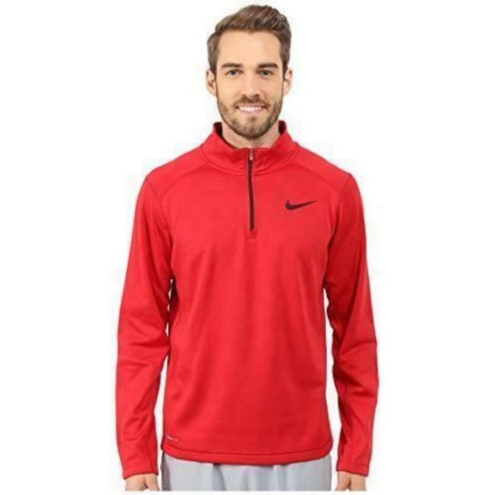 Nike Men's Ko 1 4 Zip Sweatshirt GYM RED BLACK SMALL 715199-687 NWT $55.00